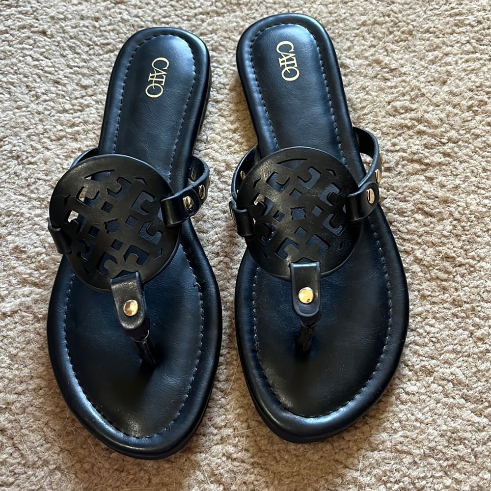 Cato black sandals